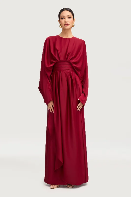Formal dresses for corporate events and dinners-Maleeka Drape Maxi Dress - Karaz