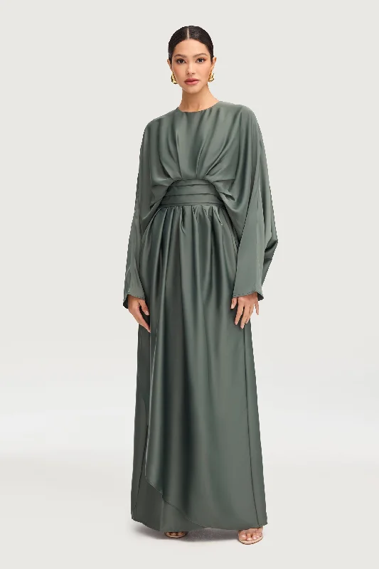Stunning formal dresses for red carpet looks-Maleeka Drape Maxi Dress - Sage
