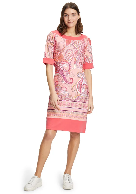 All-over print dresses with statement jewelry-Betty Barclay Paisley Print Shift Dress, Pink Multi All-over print dresses with statement jewelry-Betty Barclay Paisley Print Shift Dress, Pink Multi