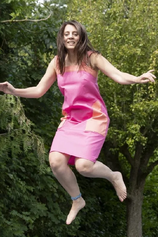 Button Front Dress with playful prints for personality-Bobbins and Buttons Millie Dress and Top