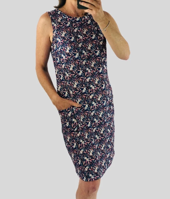 All-over print dress outfit ideas-Butterfly Print Shift Dress