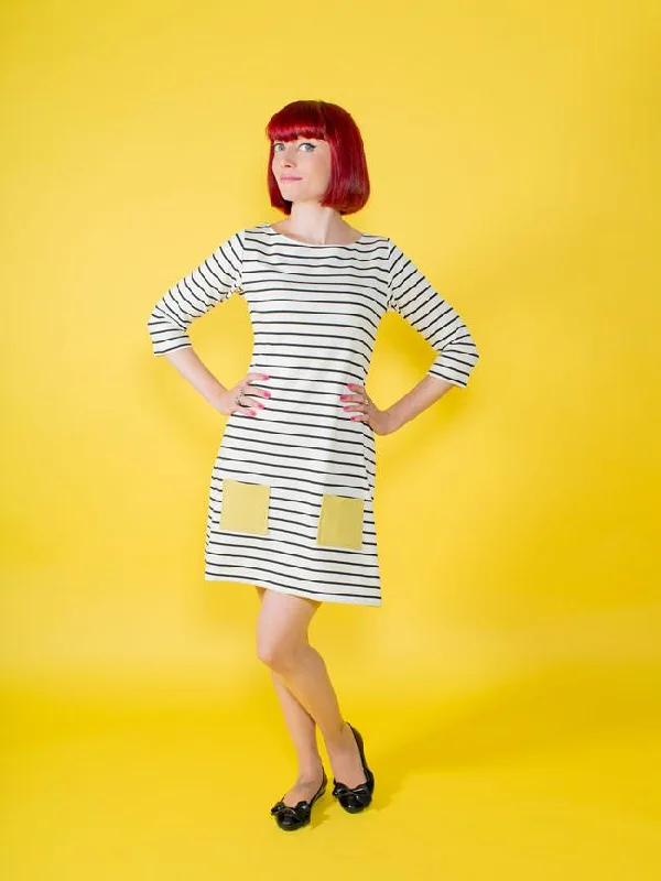 Button Front Dress with button detailing for unique flair-Tilly and The Buttons Coco Dress Pattern - 1003