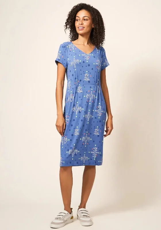 All-over print dresses for special occasions-White Stuff Tallie Print Jersey Dress, Blue All-over print dresses for special occasions-White Stuff Tallie Print Jersey Dress, Blue