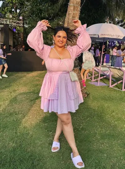 Puff sleeve dress with unique patterns for standout style-Pixie Lavender Puff Corset Dress